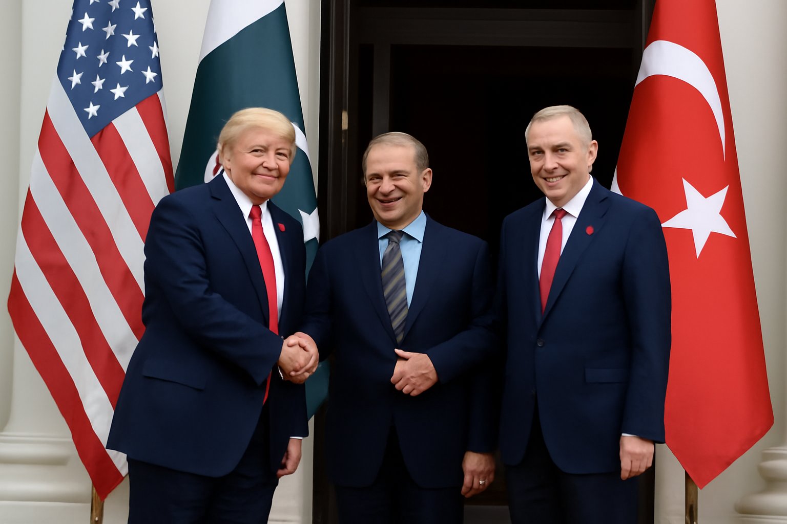 "Trump Hosts Meeting with Pakistan PM Sharif and Turkey President Erdogan to Strengthen Diplomatic Relations"